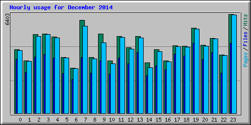 Hourly usage for December 2014