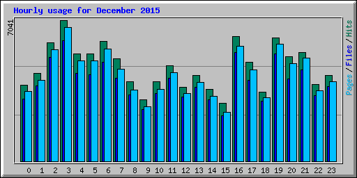 Hourly usage for December 2015