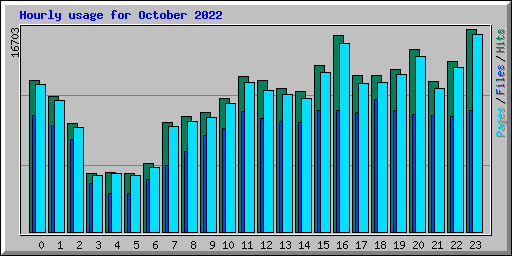 Hourly usage for October 2022
