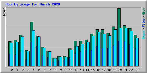 Hourly usage for March 2026